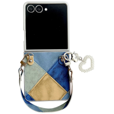 A-One Brand - Mobilskal till Galaxy Z Flip7 Retro Rhombus Med Love Pendant