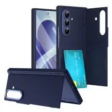 A-One Brand - Pl&aring;nboksfodral F&ouml;r Galaxy Z Fold 8 med H&auml;rdat Glas - Bl&aring;