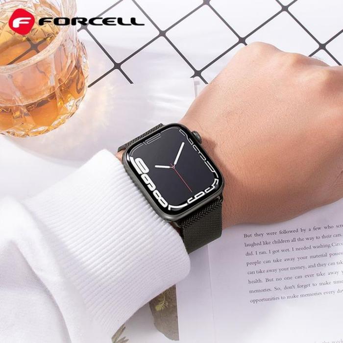 Forcell - Forcell Apple Watch (38/40/41mm) Armband F-Design - Grön