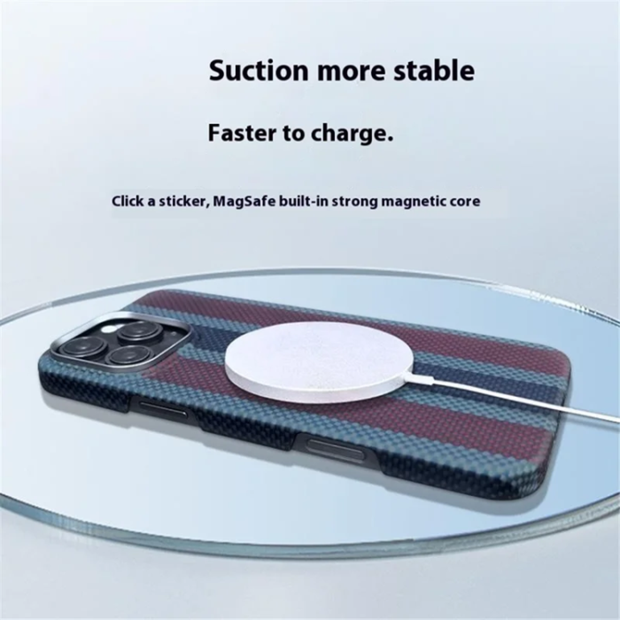 A-One Brand - iPhone 16 Pro Max Mobilskal Magsafe Aramid Fiber Tri Color