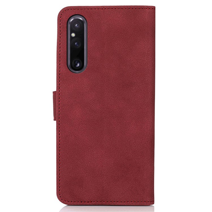 KHAZNEH - KHAZNEH Sony Xperia 1 V Plånboksfodral Textured Flip - Röd