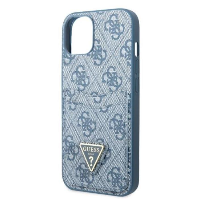 Guess - Guess iPhone 13 mini Skal Korthållare Triangle Logo - Blå
