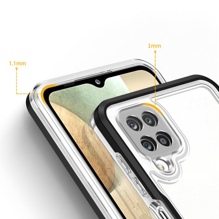 OEM - Galaxy A22 4G Skal Clear 3in1 - Svart