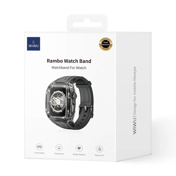WIWU - WIWU Apple Watch (49mm) Armband Rambo - Svart