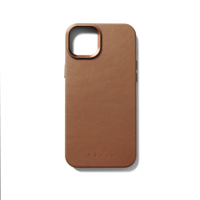 Mujjo - Mujjo iPhone 15 Mobilskal MagSafe Läder - Tan