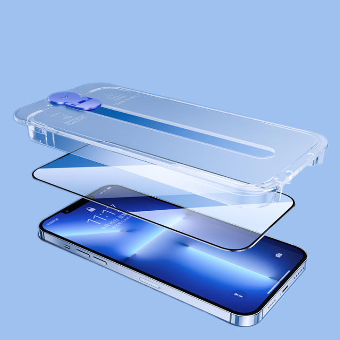 Joyroom - Joyroom iPhone 14 Plus Härdat Glas Skärmskydd Knight med Mounting Kit