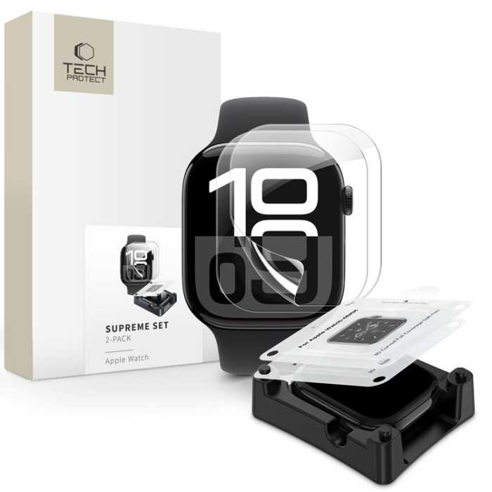 Tech-Protect - Tech-Protect Apple Watch 10 (46mm) skärmskydd Plastfilm - Clear