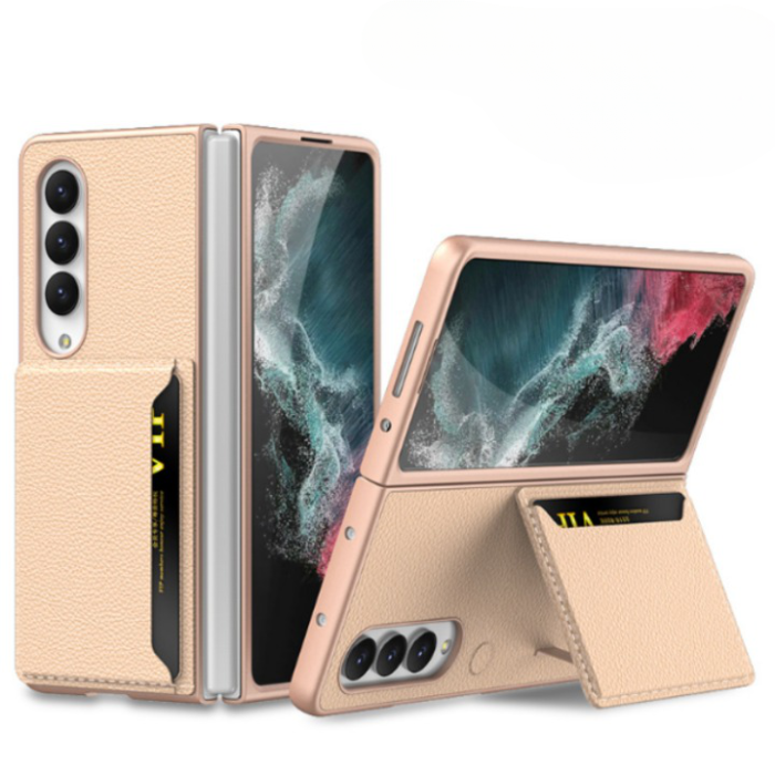 GKK - GKK Galaxy Z Fold 4 Skal Ringhållare Kickstand - Guld