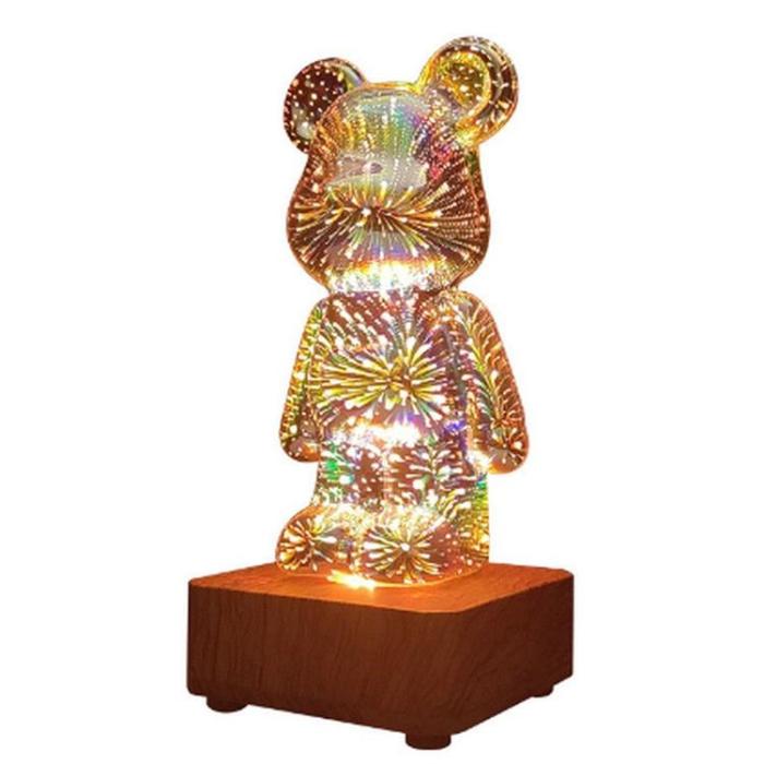 OEM - Bordslampa LED 3D BEAR Art Deco standing L3GFBD