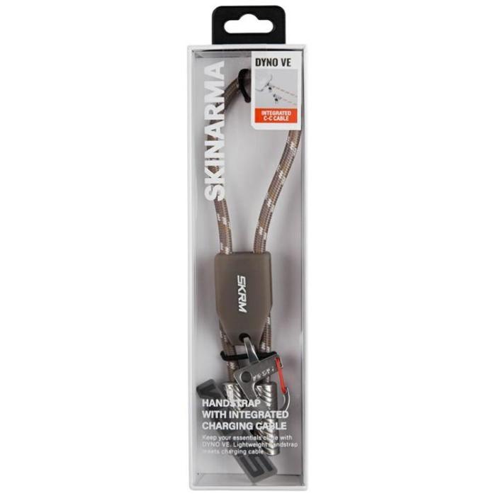 Skinarma - Skinarma 2in1 USB-C Till USB-C Kabel Handled Lanyard Dyno Ve - Beige