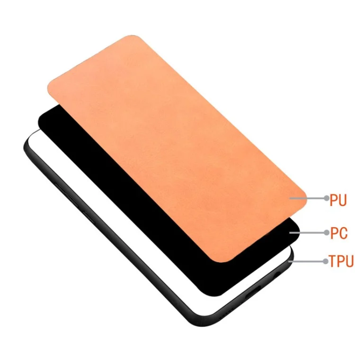 A-One Brand - Xiaomi 15 Ultra Mobilskal Cowhide Lader Stitching - Orange