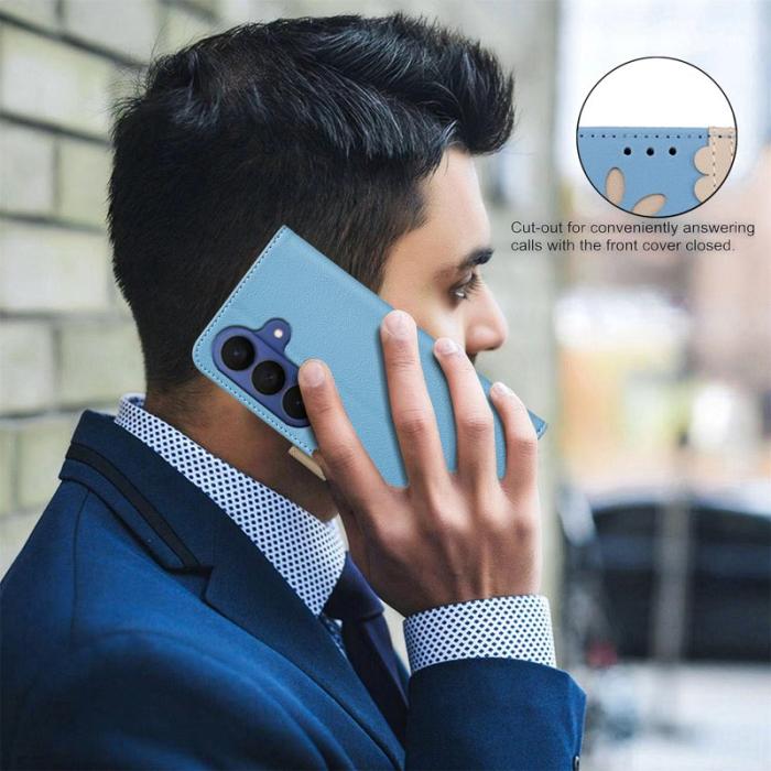 BINFEN COLOR - BINFEN Samsung Galaxy A57 Plånboksfodral Konstläder RFID Skydd - Blå