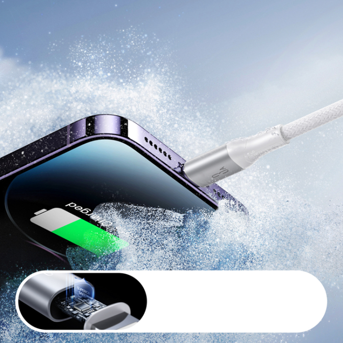 Joyroom - Joyroom USB-A till Lightning kabel 2m 3A Flash - Vit