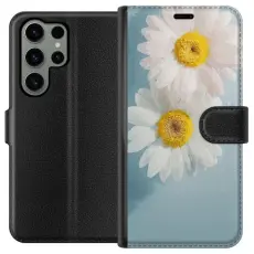 Gustaf - Pl&aring;nboksfodral till Samsung Galaxy S23 Ultra med Sommarblommor