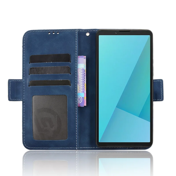 A-One Brand - Sony Xperia 10 VII Plånboksfodral Läder - Blå