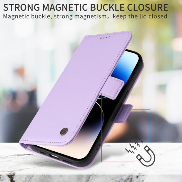 YIKATU - YIKATU Samsung Galaxy A57 Plånboksfodral Konstläder Ställfunktion - Lila