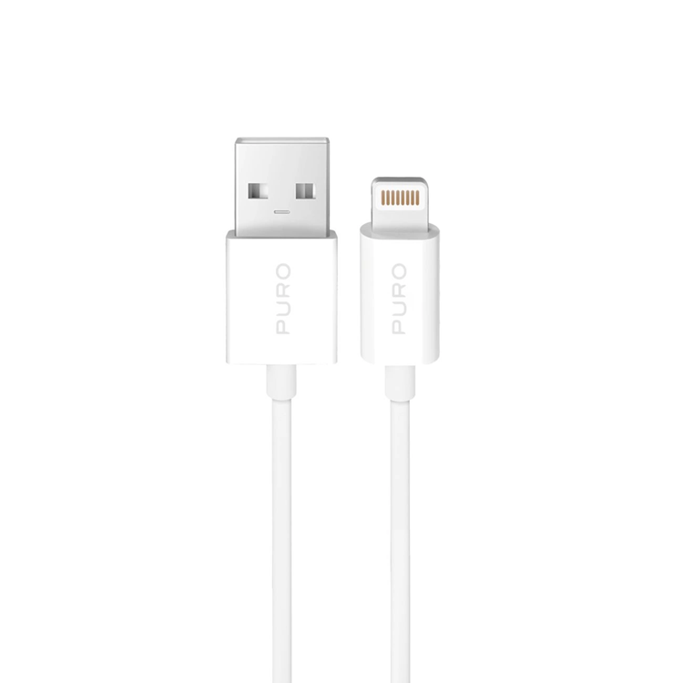 Puro USB-A - Lightning 12W Kabel 3m TPE - Vit | 3541 | AlltMobil