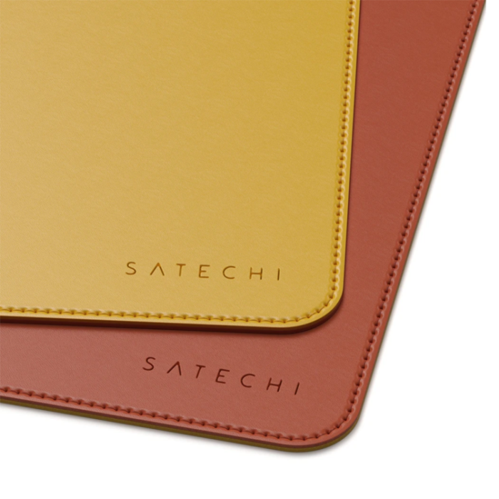 UTGATT1 - Satechi Eco-Leather Deskmate - Dubbelsidig - Gul / Orange
