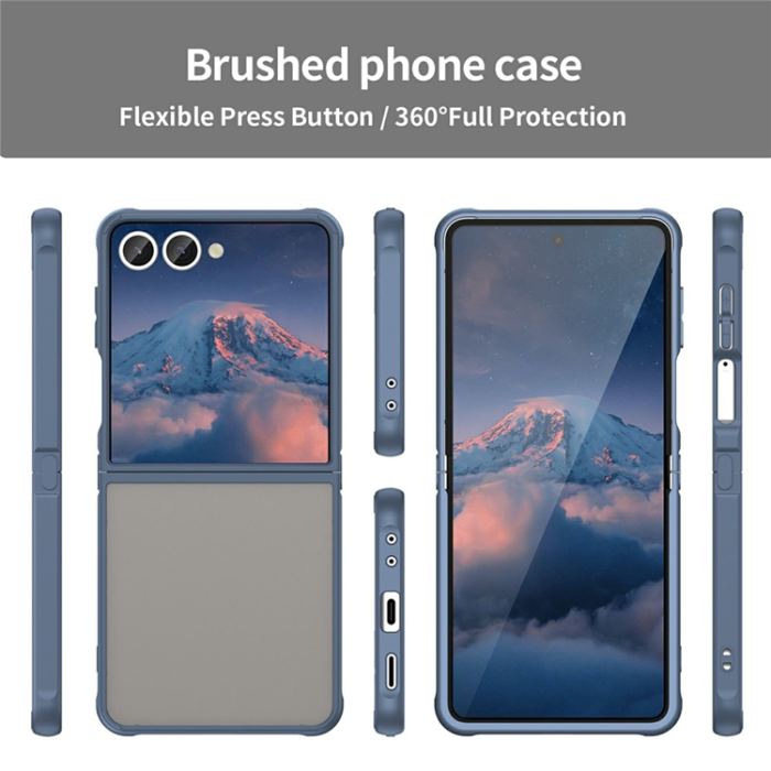 A-One Brand - Galaxy Z Flip 7 Mobilskal Drop Proof Frosted Translucent - Blå