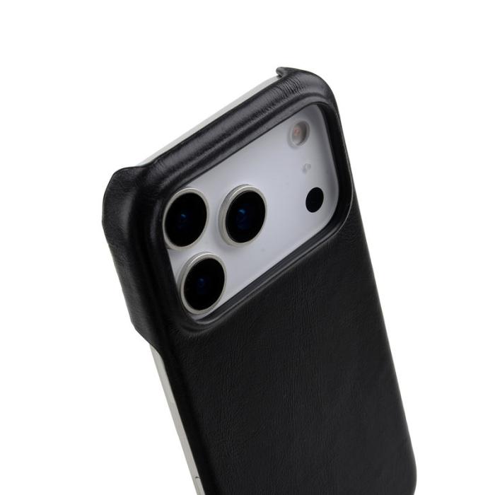 Melkco - MELKCO Mobilskal till iPhone 17 Pro MagSafe Äkta Läder PC Svart