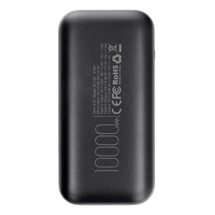 Veger - VEGER Powerbank 10000 mAh PD QC 3.0 3A 20W S10 - Svart