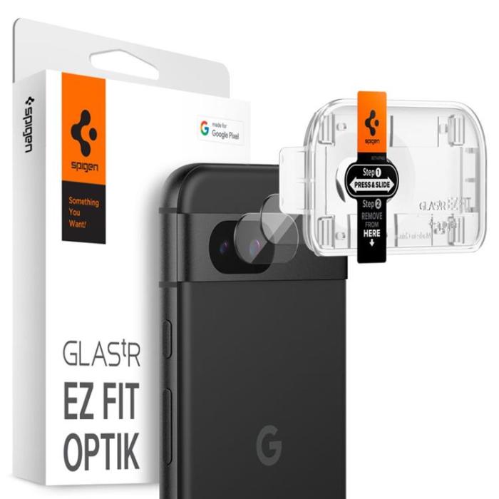 UTGATT - Spigen [2-Pack] Google Pixel 8A Kameralinsskydd Härdat Glas