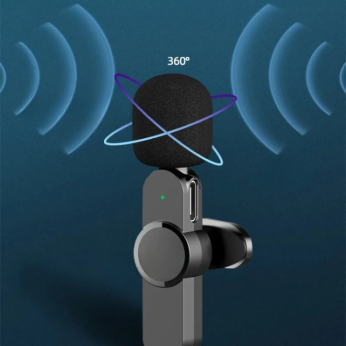 Lavalier - Lavalier Typ-C Trådlös M21 2 st Mikrofoner Bluetooth - Svart
