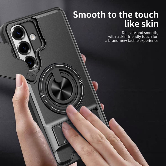 A-One Brand - Galaxy S26 Plus Mobilskal med Camera Lens Slider Magnetisk Ringhållare