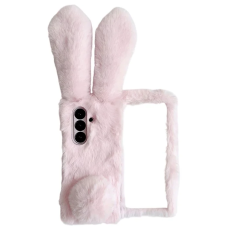 A-One Brand - Galaxy Z Fold7 5G Mobilskal Bunny Ears Plush H&aring;rd PC - Rosa