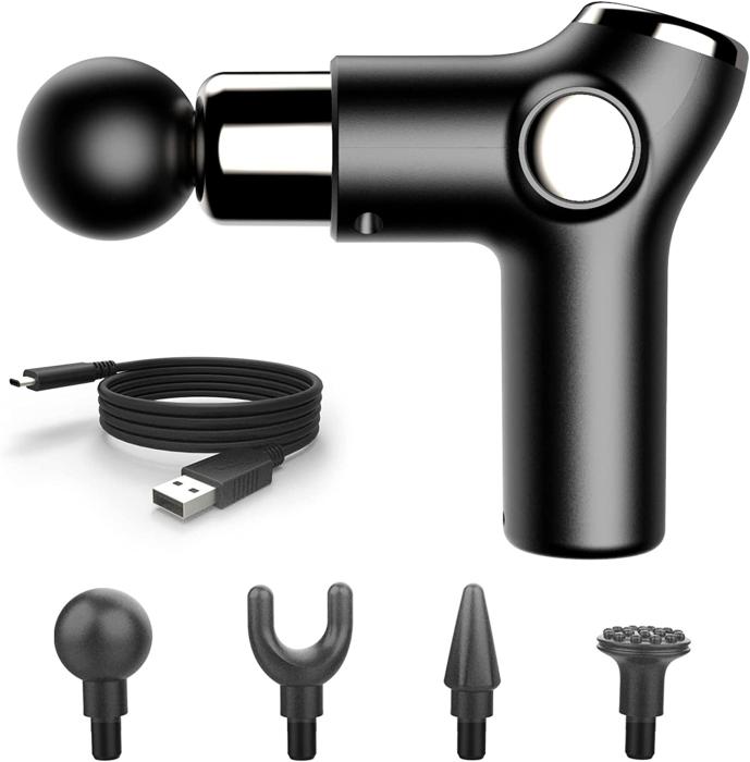 A-One Brand - Uppladdningsbar mini Massagepistol - Portabel - Svart