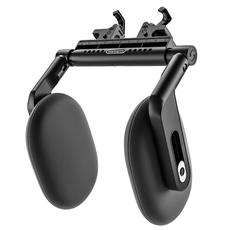 Dubbla Krokar i Minnesskum, Justerbar för Nackstöd i Bilsäte - Svart | 264 | AlltMobil