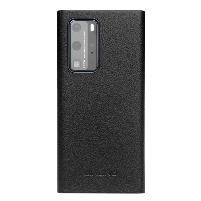 QIALINO - QIALINO Huawei P40 Fodral Äkta Läder med Fönster - Svart