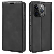 OEM - iPhone 15 Pro Max Plånboksfodral Flip PU-Läder - Svart