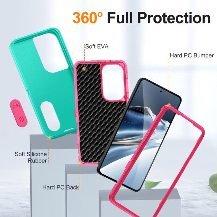 OEM - Mobilskal för Samsung Galaxy S26 Plus PC + Silikon Anti-Drop Kickstand - Cyan