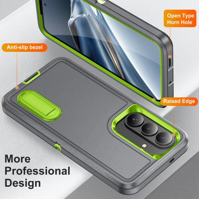 OEM - Mobilskal för Samsung Galaxy S26 Plus PC + Silikon Anti-Drop Kickstand - Grå