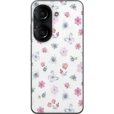 Gustaf - Mobilskal till Asus Zenfone 10 med Blommor och fj&auml;rillar