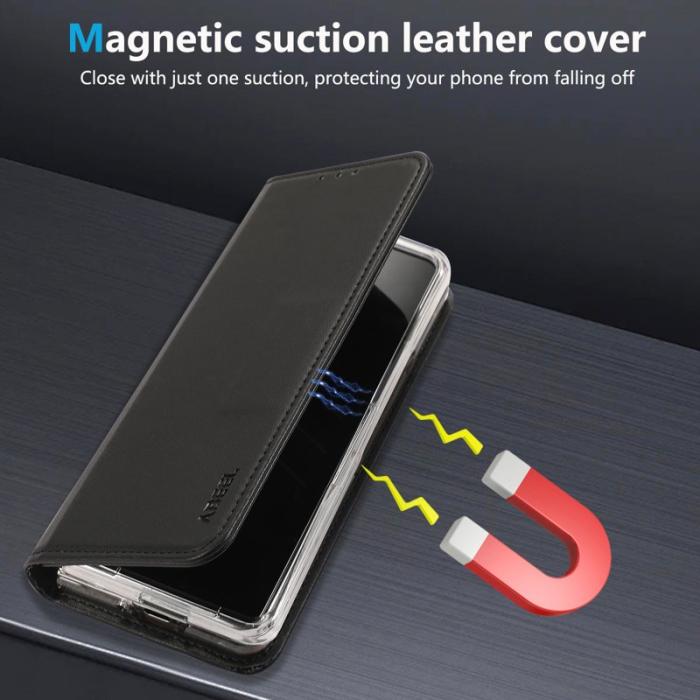 ABEEL - ABEEL Samsung Galaxy Z Fold5 5G Plånboksfodral Konstläder Svart