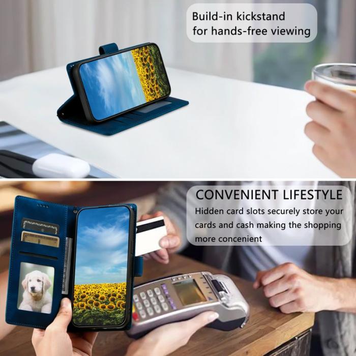 OEM - Samsung Galaxy S26 Plånboksfodral Imprinted Totem Konstläder - Blå