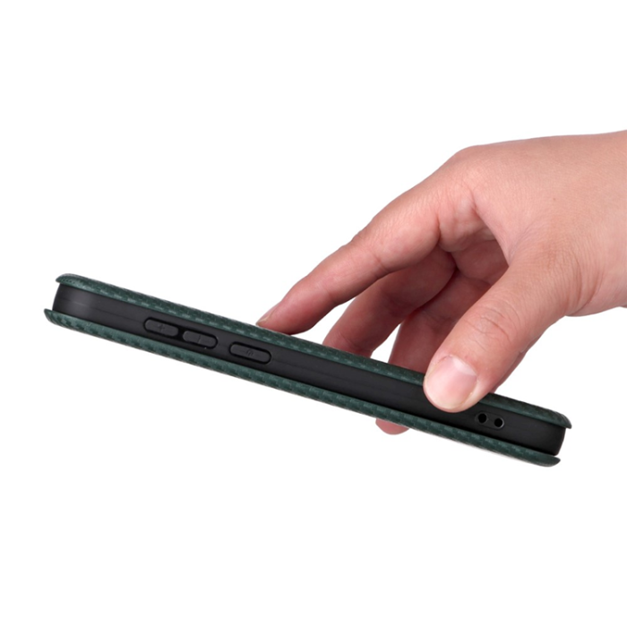 A-One Brand - OnePlus 15 Plånboksfodral Carbon Fiber Drop-Proof Läder