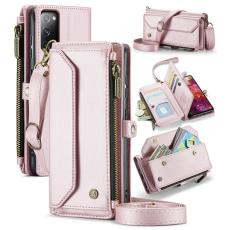 Caseme - CASEME Pl&aring;nboksfodral Konstl&auml;der f&ouml;r Samsung Galaxy S20 FE - Rosa