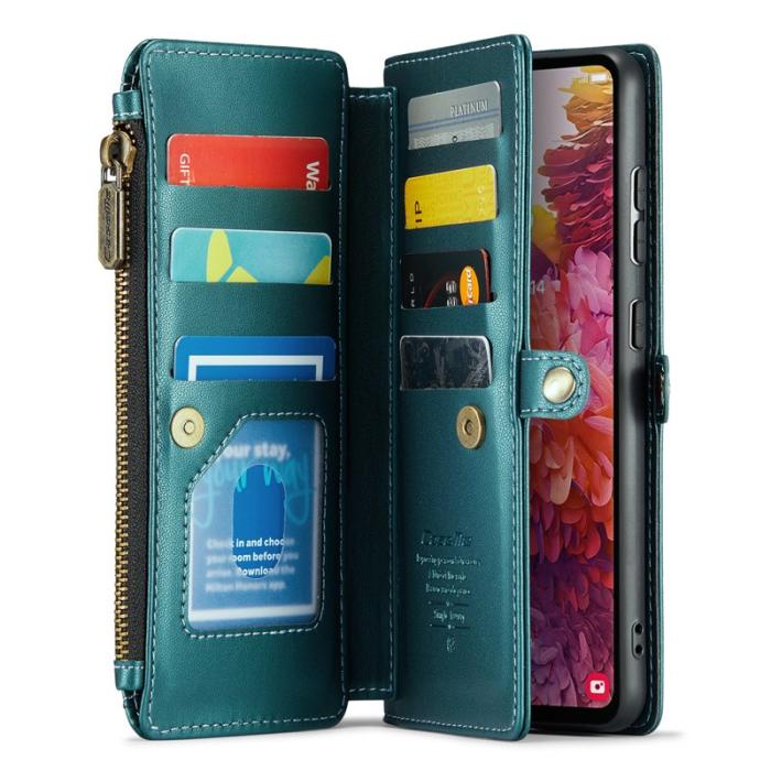 Caseme - CASEME Plånboksfodral Konstläder för Samsung Galaxy S20 FE - Grön