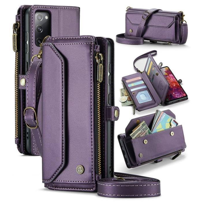 Caseme - CASEME Plånboksfodral Konstläder för Samsung Galaxy S20 FE - Lila