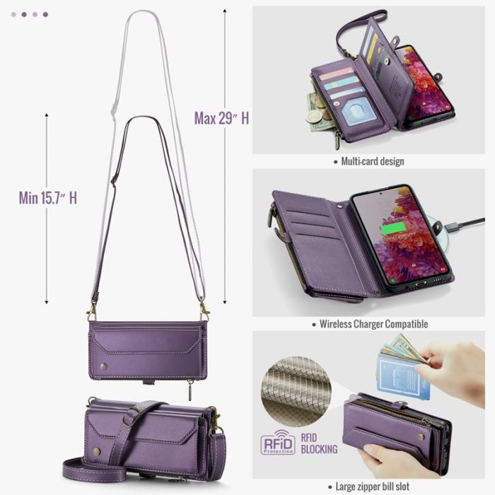 Caseme - CASEME Plånboksfodral Konstläder för Samsung Galaxy S20 FE - Lila