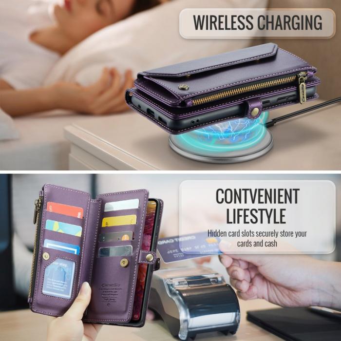Caseme - CASEME Plånboksfodral Konstläder för Samsung Galaxy S20 FE - Lila