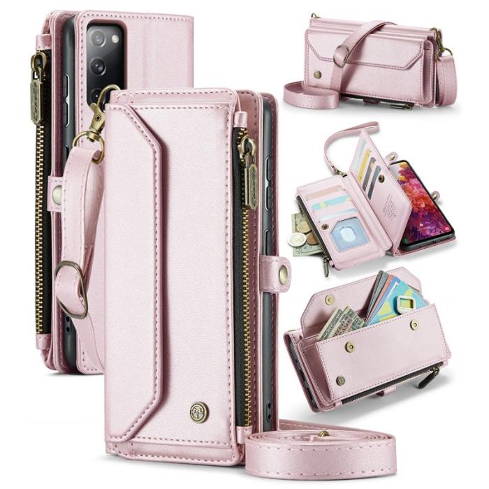 Caseme - CASEME Plånboksfodral Konstläder för Samsung Galaxy S20 FE - Rosa