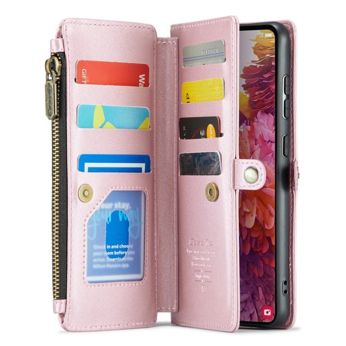 Caseme - CASEME Plånboksfodral Konstläder för Samsung Galaxy S20 FE - Rosa