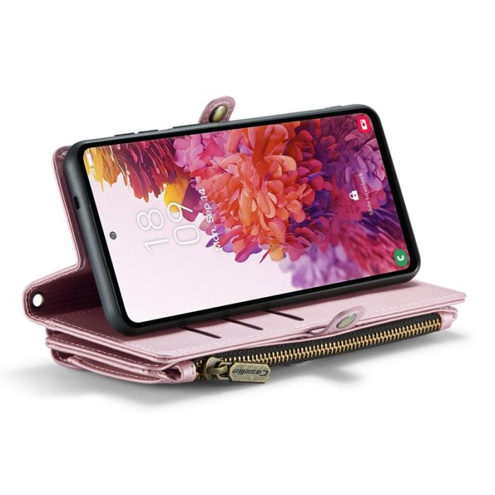 Caseme - CASEME Plånboksfodral Konstläder för Samsung Galaxy S20 FE - Rosa
