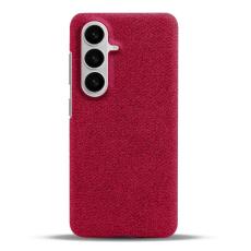 OEM - Mobilskal till Samsung Galaxy S26/S26 Pro Kl&auml;dd Textur Anti-Scratch Plast - R&ouml;d