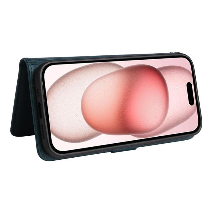 BETOPNICE - BETOPNICE iPhone 15 Plånboksfodral Magnetiskt Detachable Konstläder - Blå