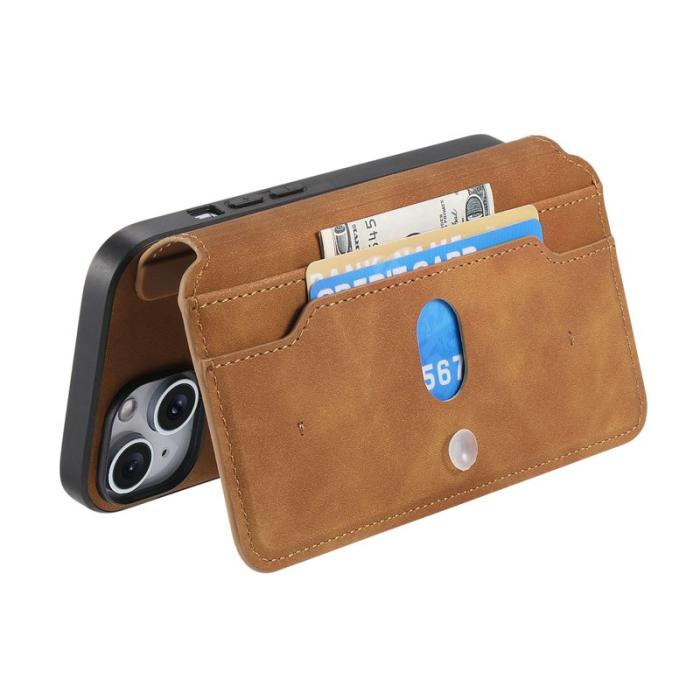 CASENEO - CASENEO iPhone 16 Plus Plånboksfodral Konstläder - Brun